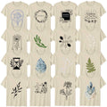 Botanical Illustration Adult T-Shirt Botanical Art Nature Lover Gift