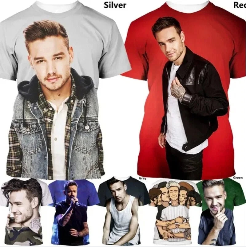 Singer Liam Payne 3D Print Women Men Short Sleeve T-shirt Tops Casual Tees