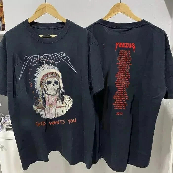 Yeezus Kanye West Tour 2013 Cotton Unisex T-shirt Full Size