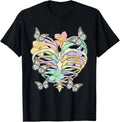 Pastel Goth Heart Ribcage Harajuku Goth Aesthetic Otaku T-Shirt