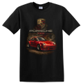 Porsche 911 1987 Vintage Classic Car T Shirt Red Sports Coupe Graphic Art Tee