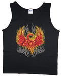 Mens Tank Top Graphic Tee Phoenix Rising Sleeveless Shirt Muscle Clothing