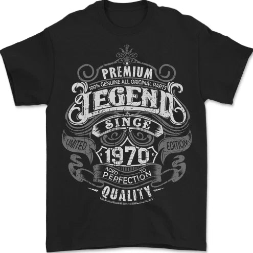 Premium Legend 56th Birthday 1970 Mens T-Shirt 100% Cotton