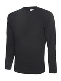 Personalised Custom Uneek Long Sleeve T-shirt Casual Crew Neck Workout UC314
