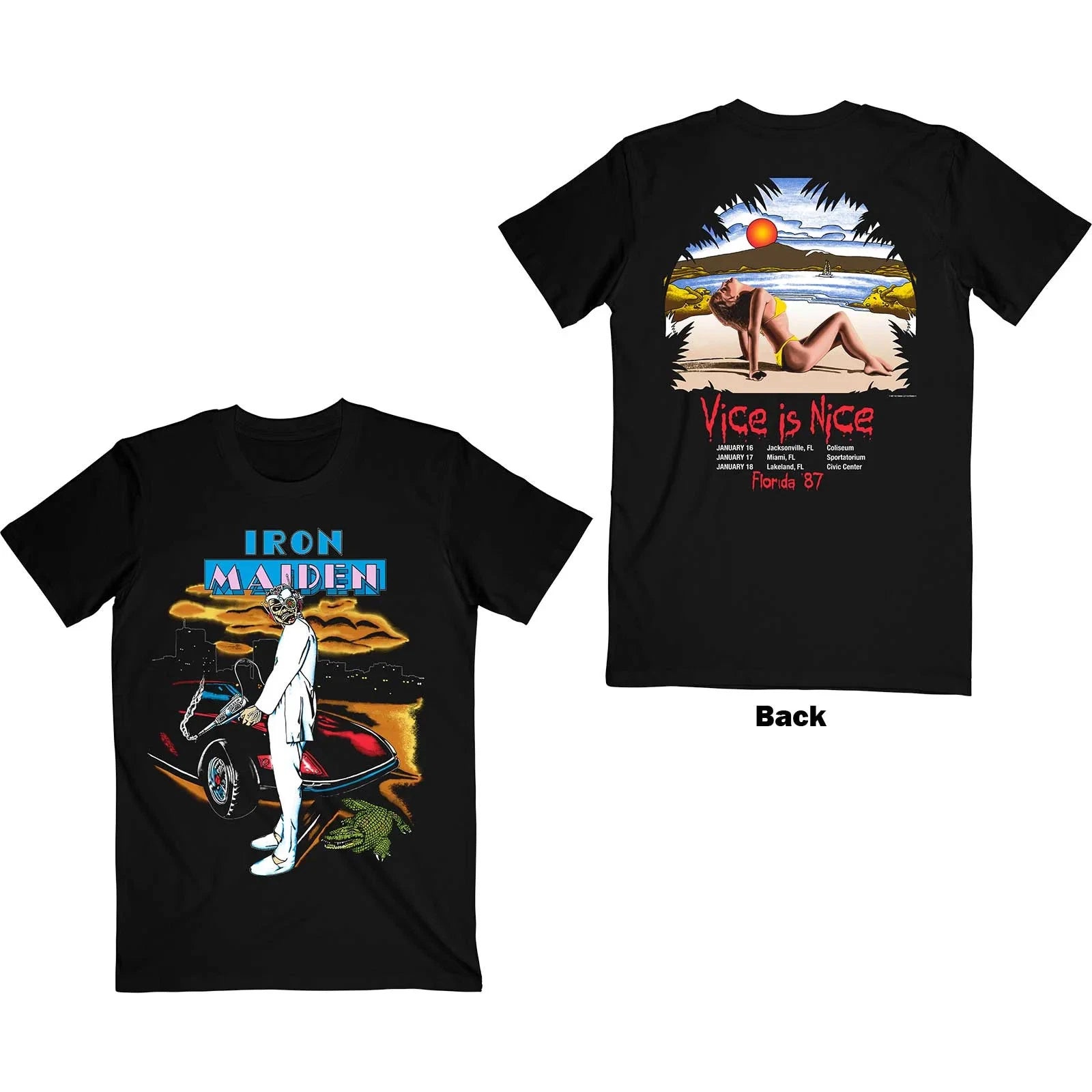 Iron Maiden T-Shirt: Vice Is Nice OFFICIAL NEW