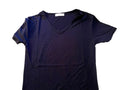 Men's rolled V-Neck T-Shirt (M China) US size XS NWOT unbranded Navy Blue