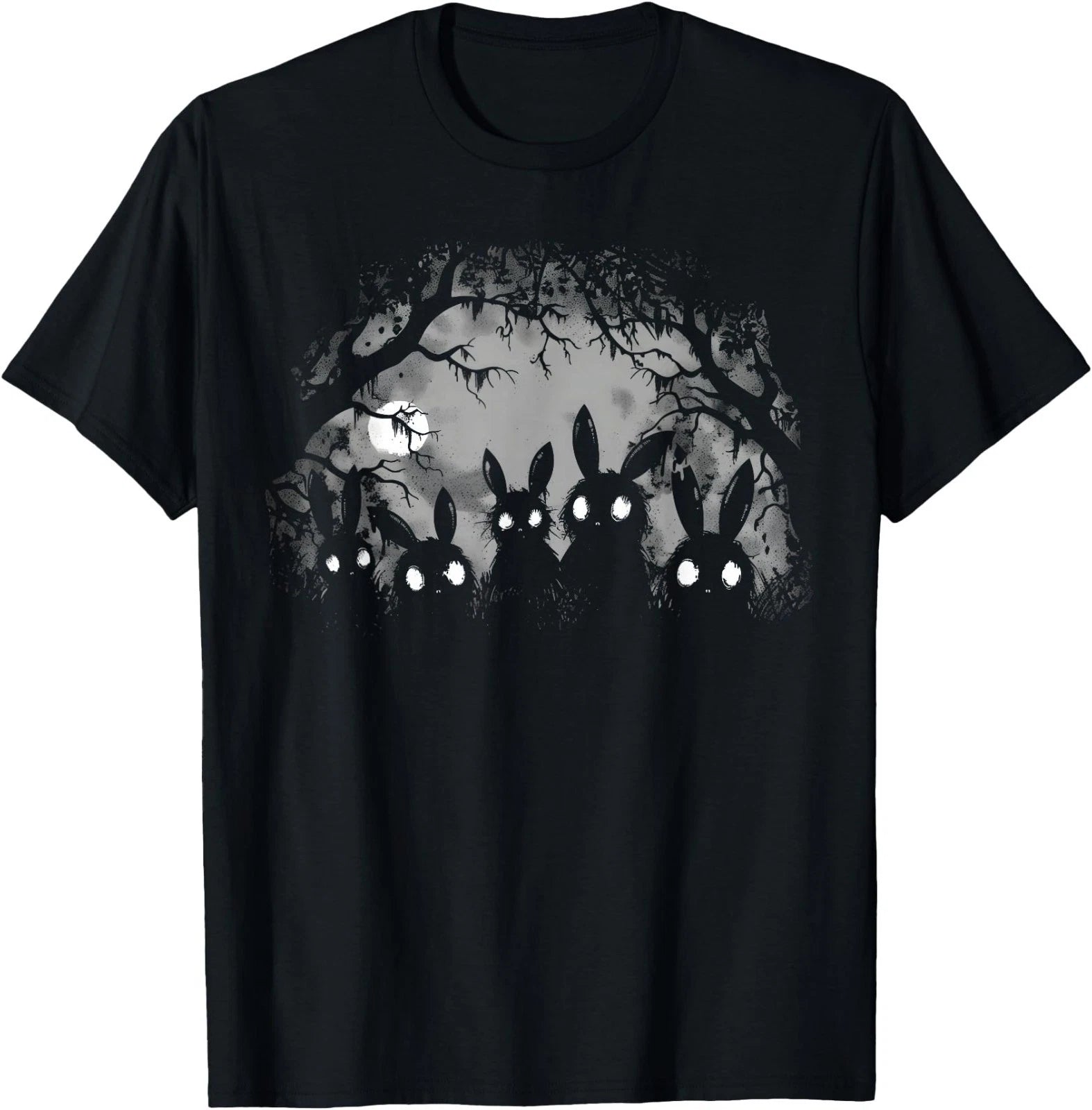 Creepy Cute Bunny Rabbits Alt Goth Grunge Horror Aesthetic T-Shirt