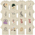 Floral Abstract Art Adult T-Shirt Botanical Christmas Gift