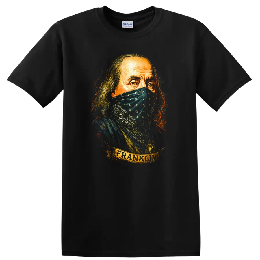 Franklin Graphic T Shirt Urban Streetwear Bandana Art Cool Tee