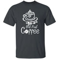But first coffee Unisex shirt gift one line coffee lover tee black dark heather