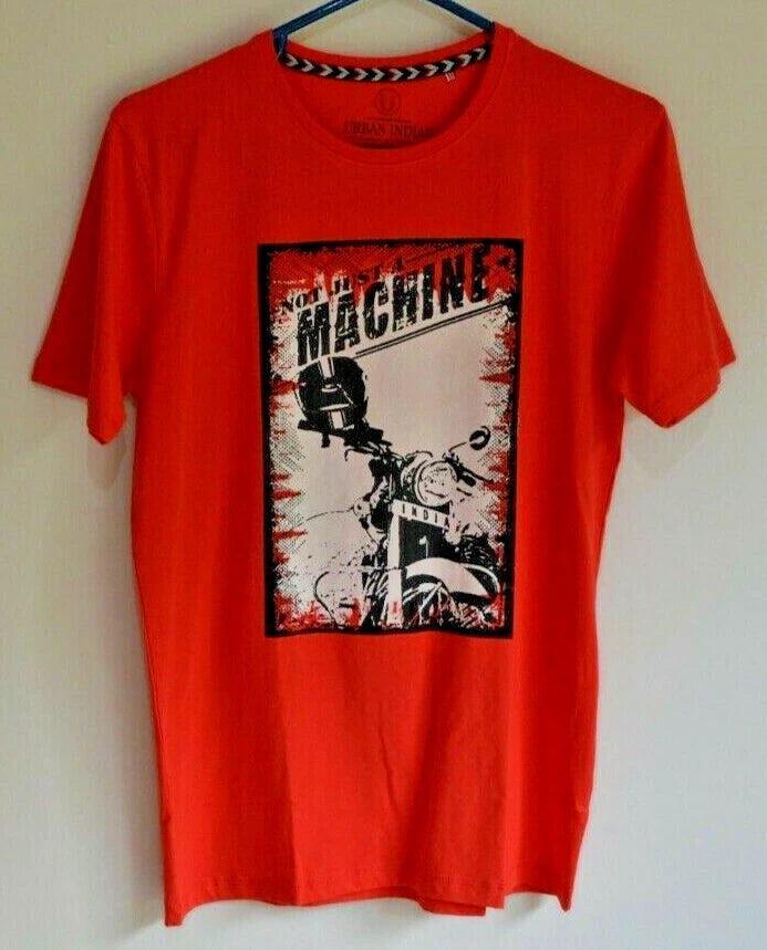 Urban Indian Not Just A Machine T-Shirt Men's Medium Red Regular