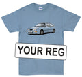 Ford Sierra Cosworth T Shirt  Classic Car Personalised Registration