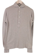 SUITSUPPLY Men T-Shirt 37/38/ 14 1/2/15 Light Brown Extra Slim Fit Cotton Polo