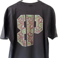 Brooklyn Projects Paisley Back Graphic Tee Black Shirt Mens XL Made in USA Skate