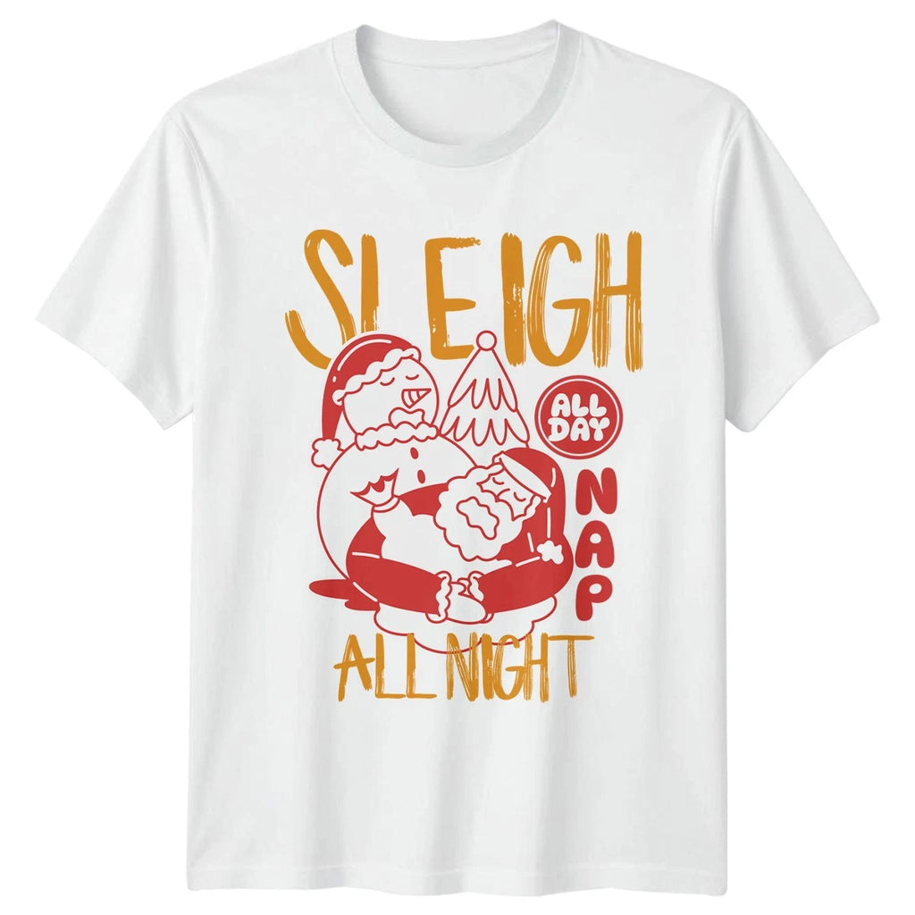 Sleigh All Day Nap All T-Shirt Lazy Santa Christmas Gift For Him And Her