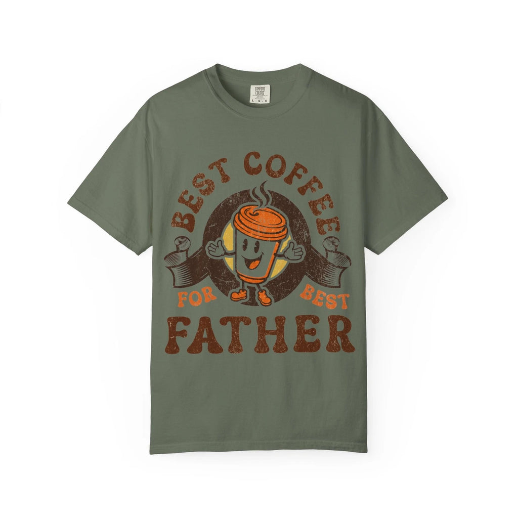 Best Coffee for Father T-Shirt | Retro Coffee Cup Design | Father's Day