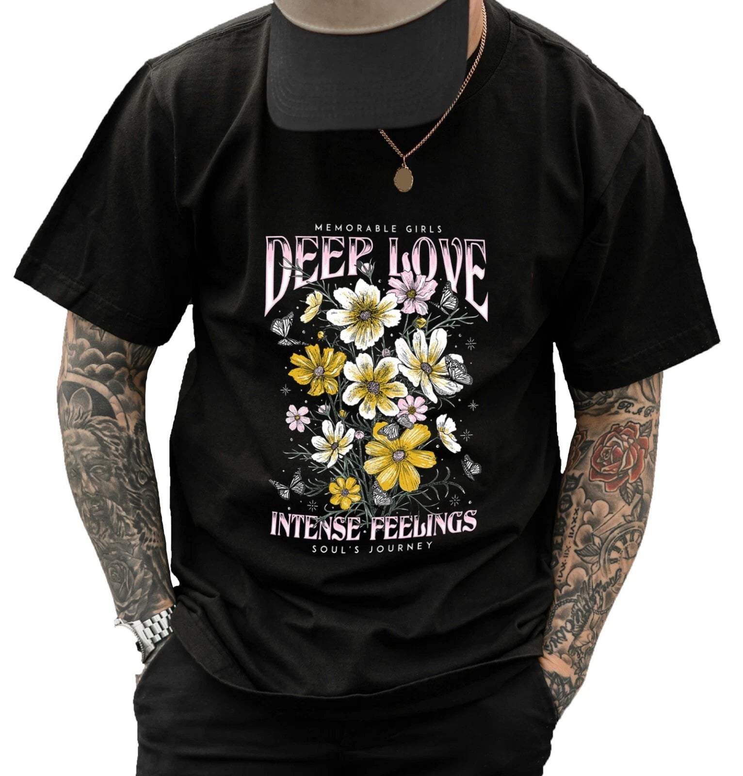 Unisex Slim Fit T-Shirt - Intense Feelings Original Summer Crewneck Slim Fit