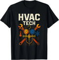 Funny HVAC TECH - Vintage Retro Technician Tools Gift Unisex T-Shirt