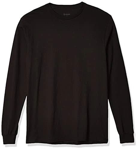 Soffe Men's Long-Sleeve Cotton T-Shirt Small Black