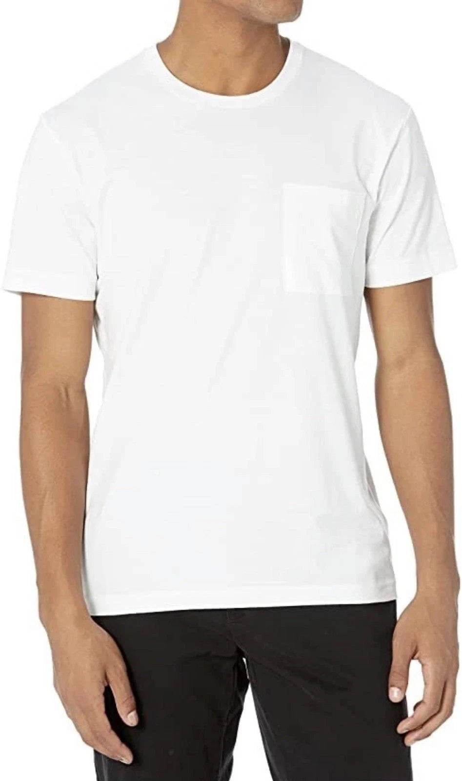 Goodthreads Men's Slim-Fit Short-Sleeve Cotton Crewneck T-Shirt White Size M
