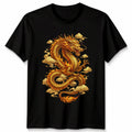Golden Dragon Mythology Fantasy Mens T-Shirt Womens Tee Graphic Unisex Tee