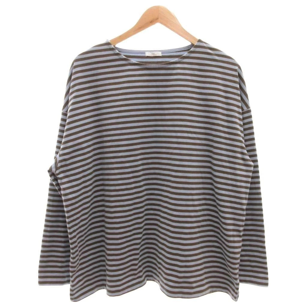 Items Urban Re ITEMS URBANRE Long Sleeve T-Shirt Long T Cut and Sewn FREE Blue