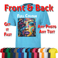 Personalised Black T Shirt Your Image Custom Photo Printed Stag do Hen Party