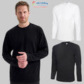 Mens Classic Longsleeve T-Shirt Blank Casual Tee Workwear Quality Round Neck TOP