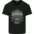 Premium Legend 56th Birthday 1970 Mens V-Neck Cotton T-Shirt