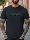 Dark Blue Roses Art Graphic Women Men T-Shirt Trendy Tee Casual T-shirt