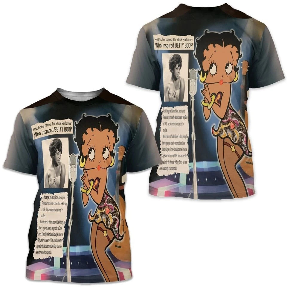 Betty Boop Esther Jones History African American Art Black History Month T-Shirt