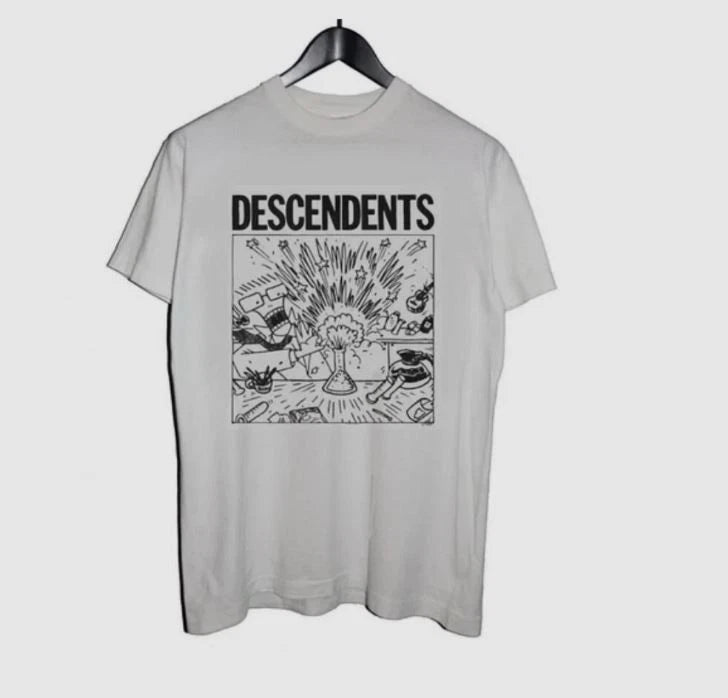 Descendents punk band t-shirt, cotton white shirt, unisex classic