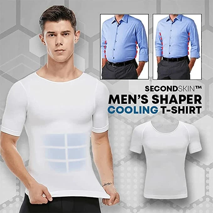 Men Slimming Body Shaper Vest Slim Chest Tummy Belly Waist Compression T-Shirt