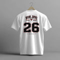 BON JOVI 26 FOREVER TOUR JERSEY STYLE HIGH QUALITY HEAVY COTTON T-SHIRT (UNISEX)
