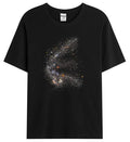 New Men Luxury Diamond Geometric Rhinestones Fashion Black T-Shirt High Quality
