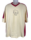 New Urban Outfitters Skull Crossbones Men’s Size L Large T Shirt Top Red Cream
