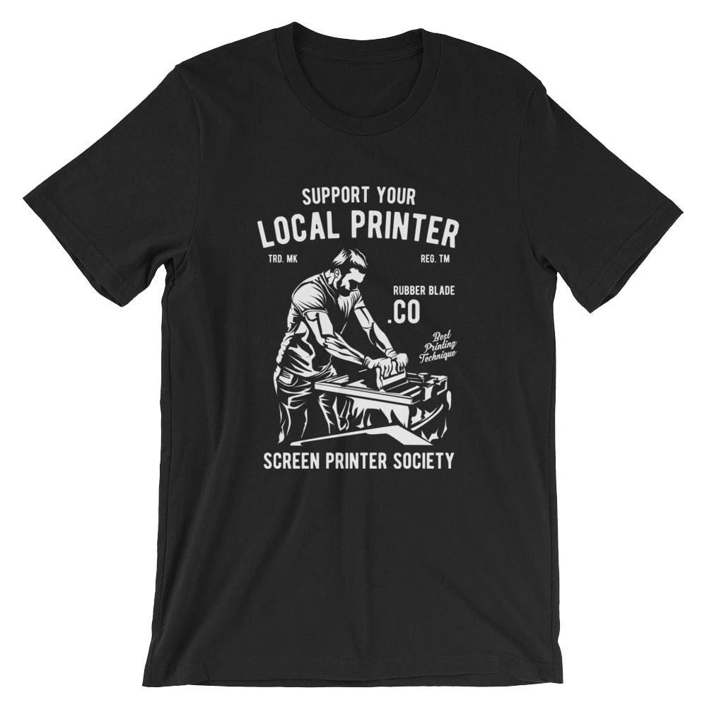 Local Printer T-Shirt. 100% Cotton Premium Tee NEW