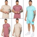 Enzo Mens T-Shirt Athletic Casual Slim Fit Cotton Stretch Crew Neck Top