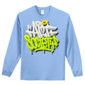 NEW Art Society 3D GRAFFITI DRIP LIGHT BLUE LS Tee Shirt SM-4XLARGE MADE IN USA