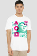 SQUID GAME - YOUNG HEE OVERLAY - Mens T-shirt - white