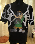 Vintage Eighteen Plus Street Style T-Shirt Black Graphic Cartoon Y2K Size L