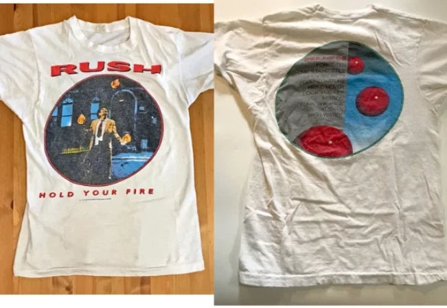 Vintage RUSH Hold Your Fire Tour T-shirt Adult Size S to 5XL