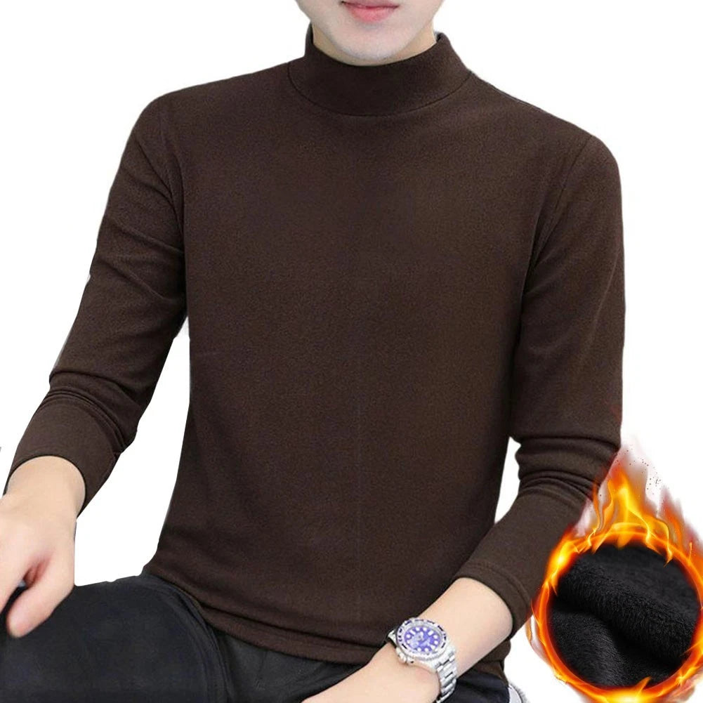 Mens Inner Top For Cold Weather Men Thermal Top Winter Base Layer Regular Length