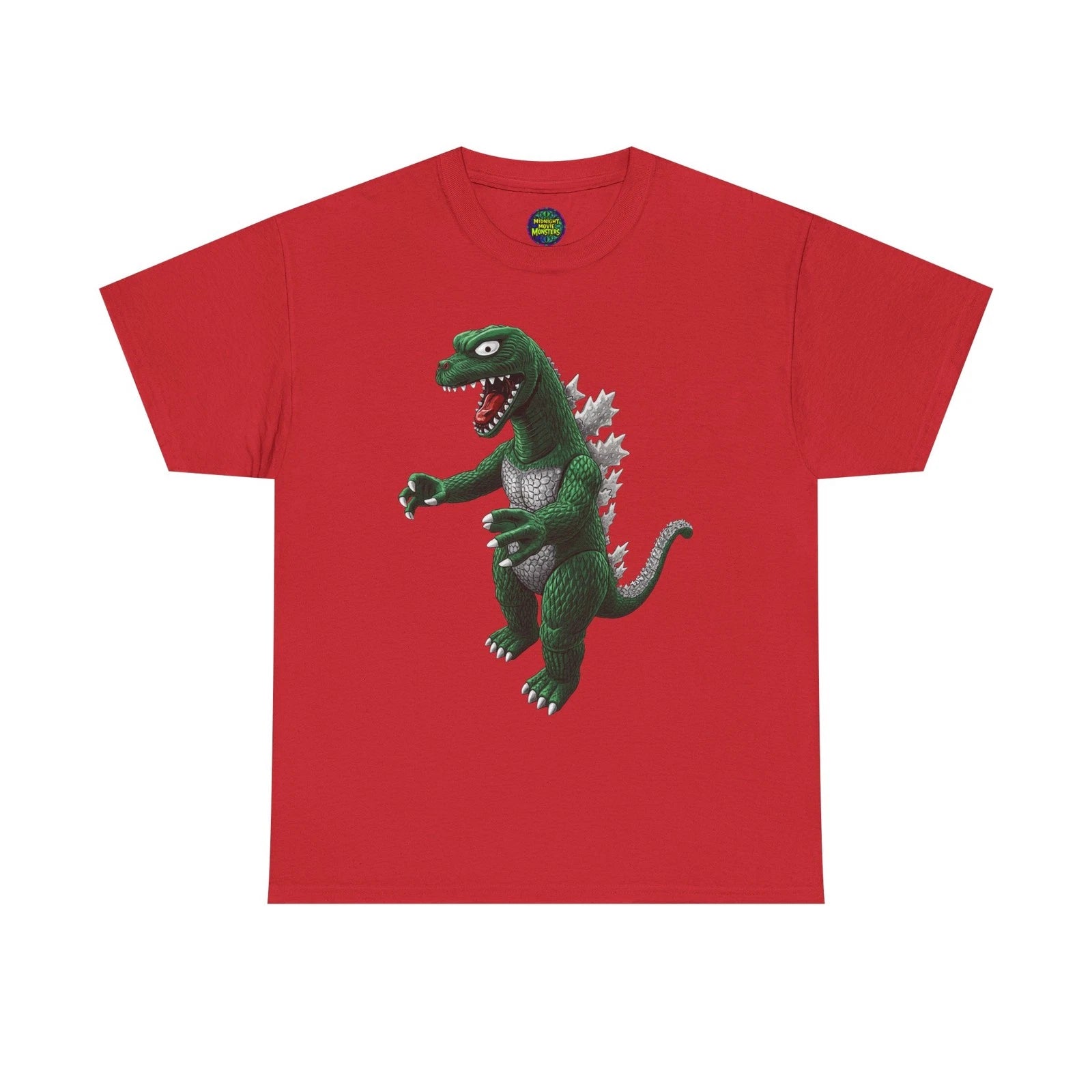 Godzilla Toy T-Shirt Graphic Unisex Heavy Cotton Tee Retro Dinosaur Shirt