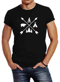 Mens T-Shirt Hipster Cross Hiking Camping Adventure Adventure Slim Fit