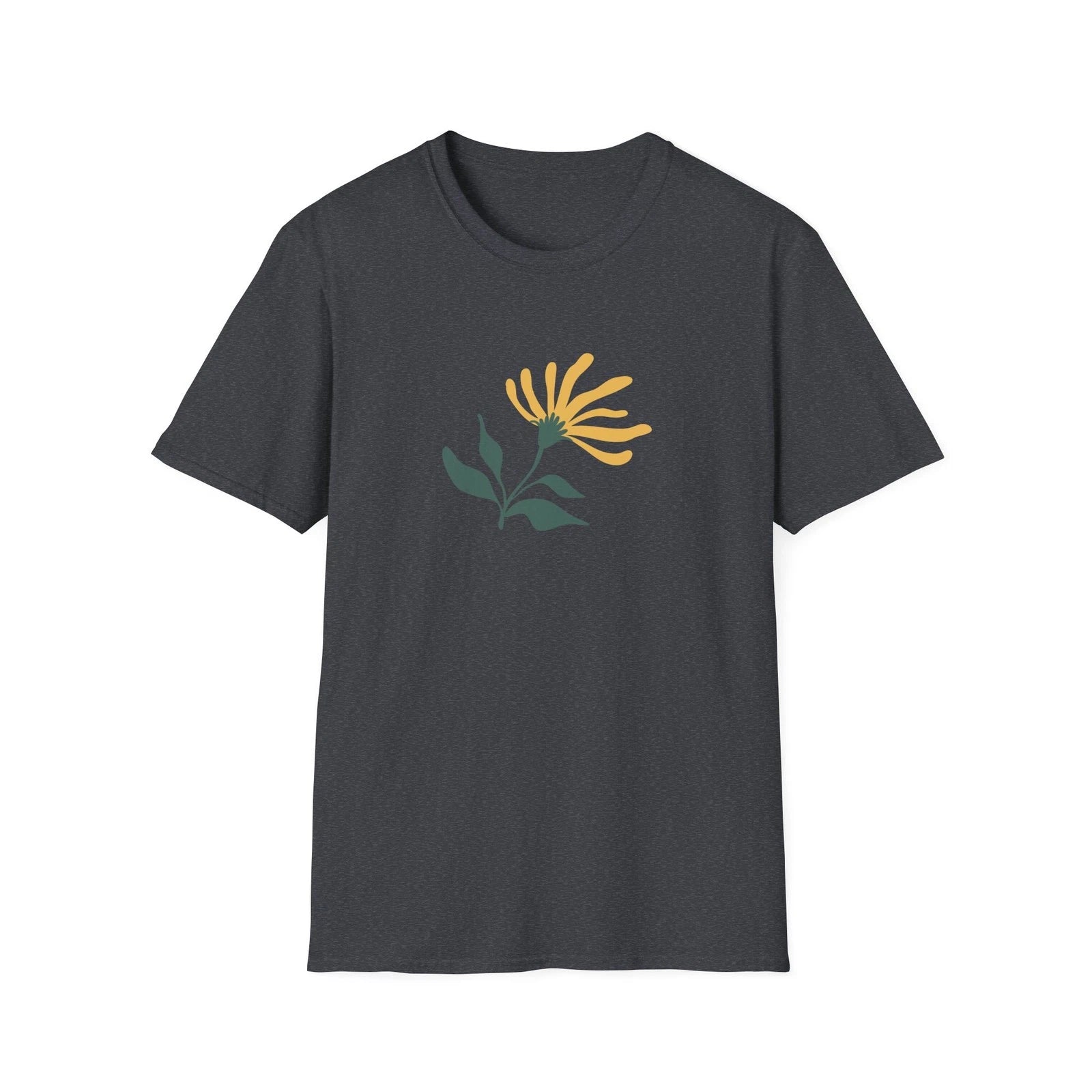 Minimal Yellow Flower T-Shirt | Botanical Floral Tee