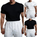 Slim Fit T-Shirt Crew Neck Tee Gym Training Lightweight Machine Washable