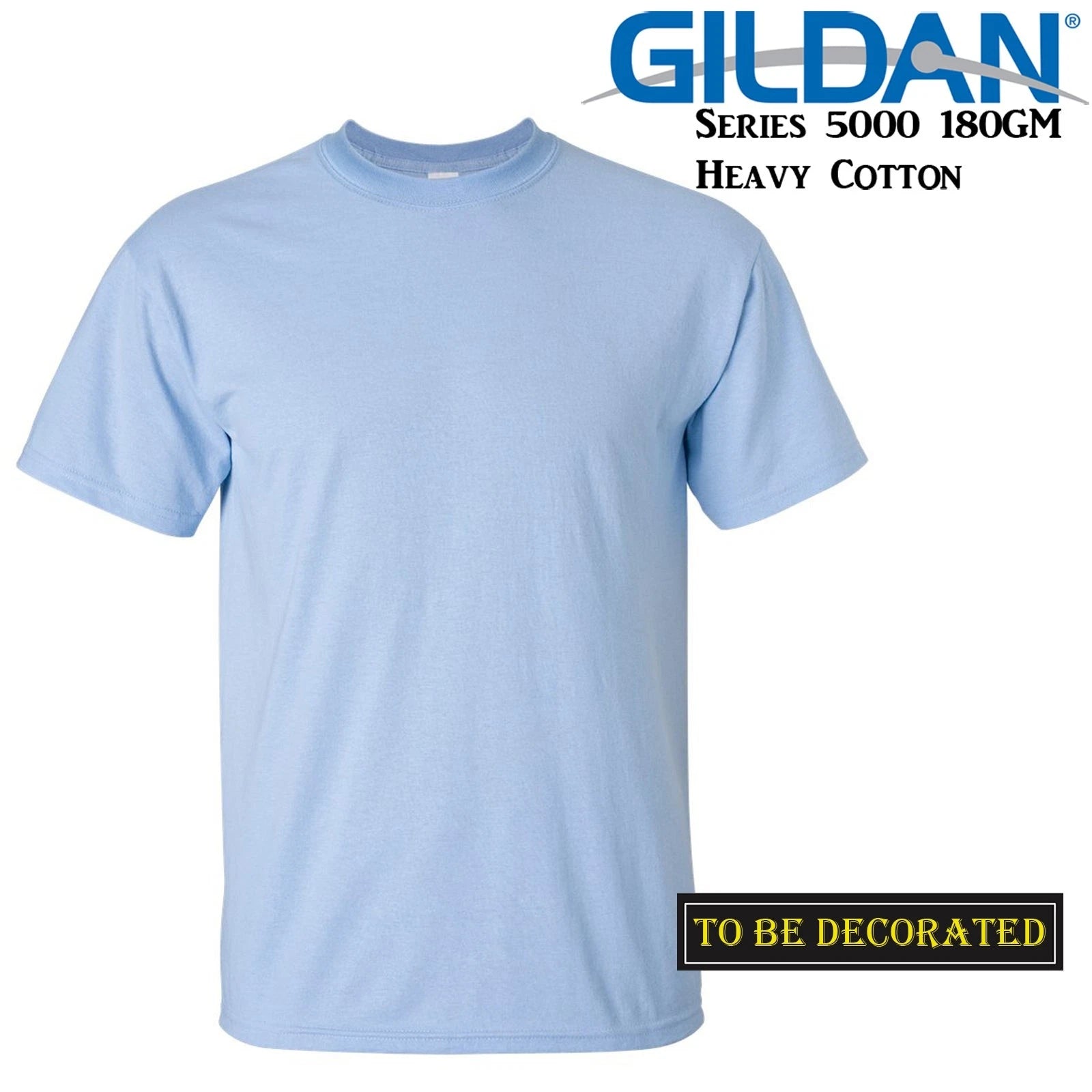 AU Gildan T-Shirt Light Blue Basic Tee Top Mens Heavy Cotton T-Shirts in