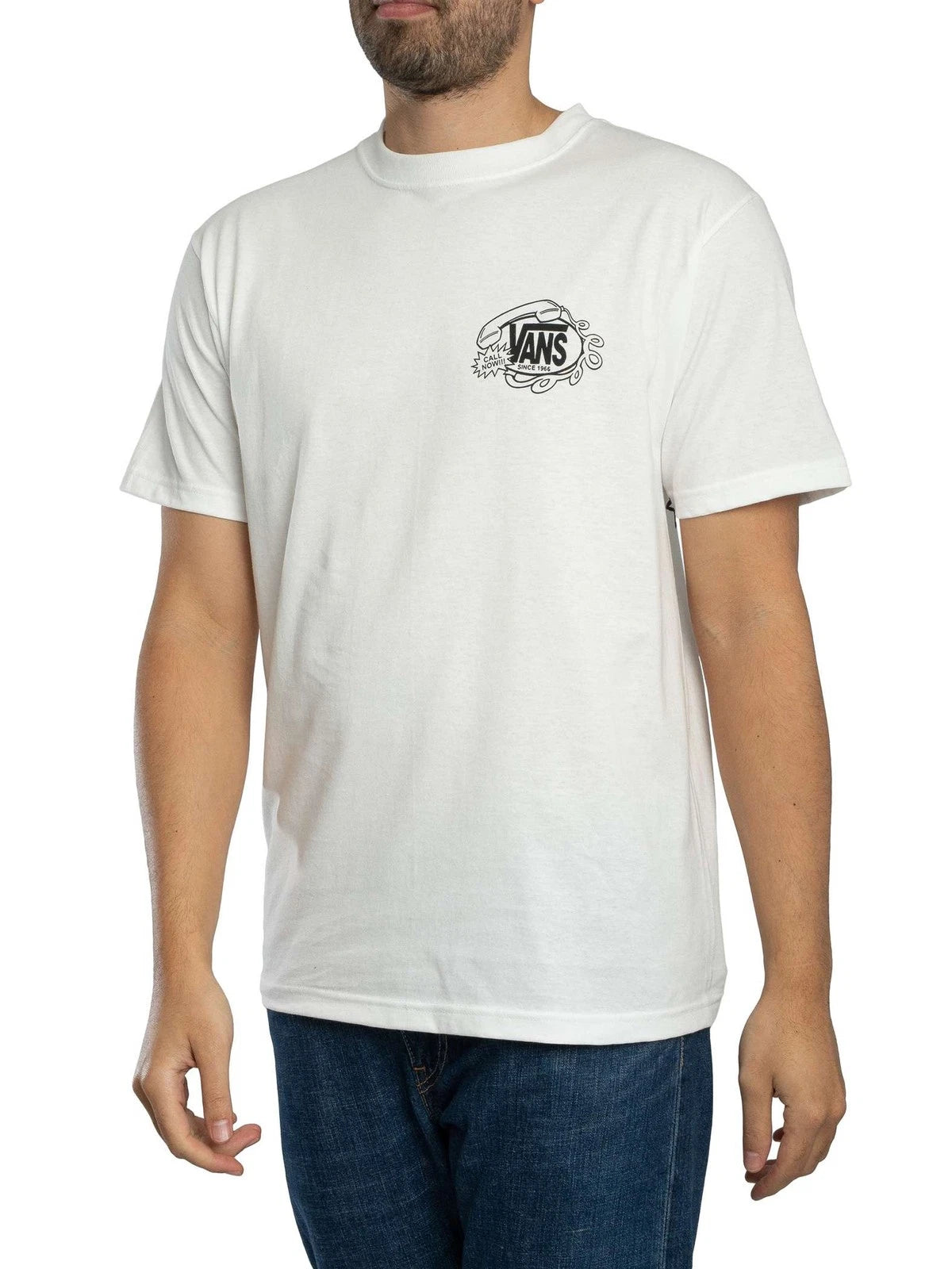Vans Men's Hot Lines Back Graphic T-Shirt, White