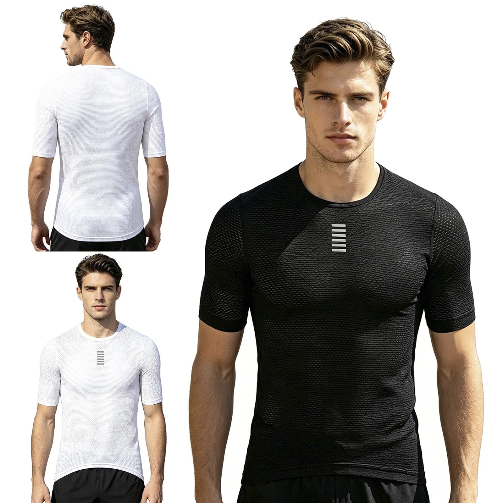 Mens Tank Running Undershirt Athletic Tops Modern Vest Short Sleeve T-Shirts